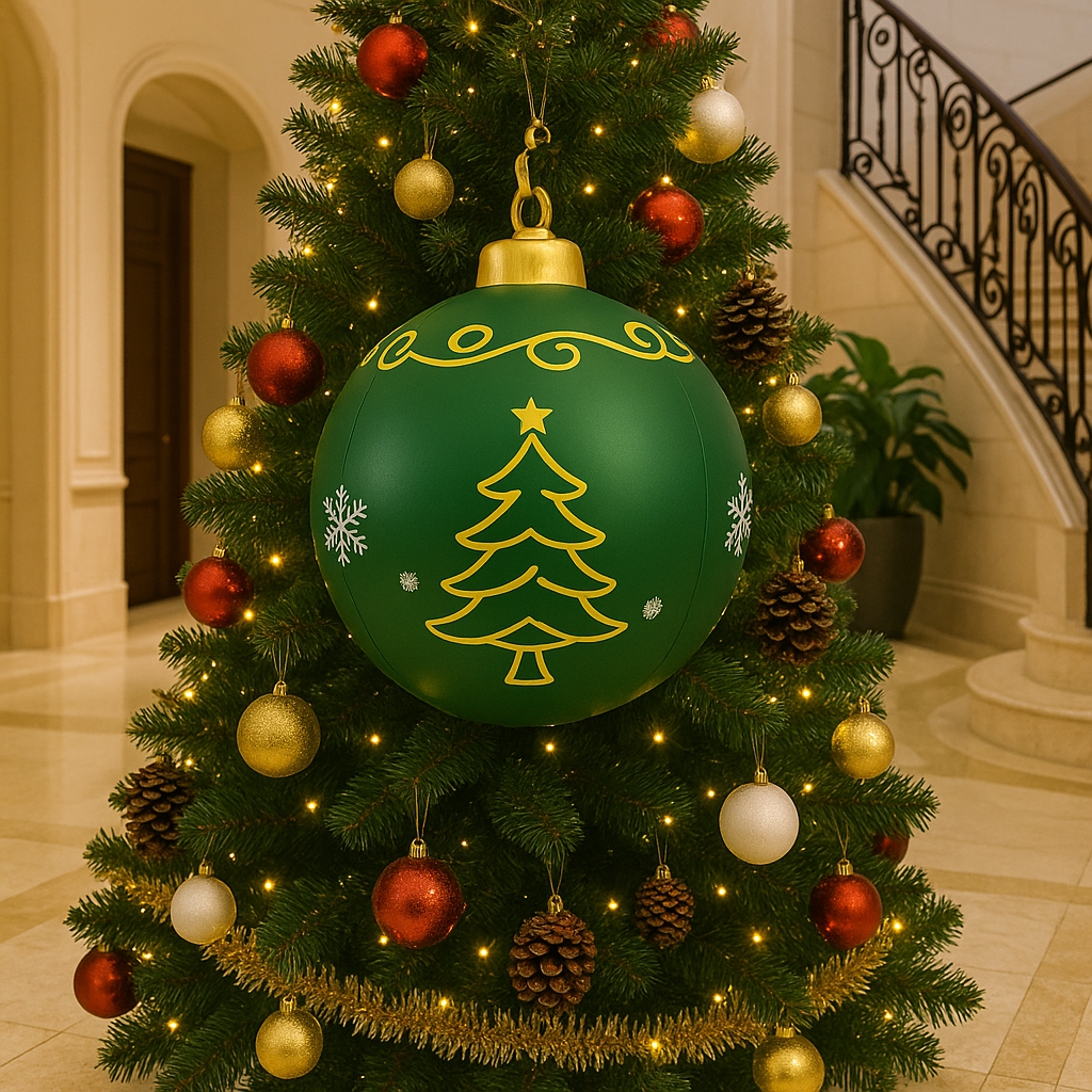 Świąteczna gigantyczna bombka LED – magiczna świąteczna iluminacja