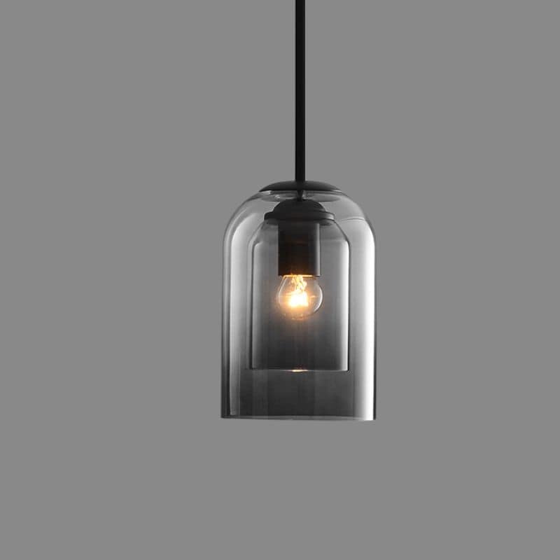 Designer ceiling lamps – pendant lamp with double shade in mid-century style