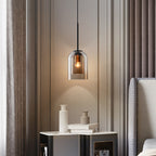 Designer ceiling lamps – pendant lamp with double shade in mid-century style