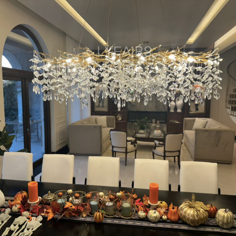 Nowoczesny Żyrandol Gałązkowy Kryształowy