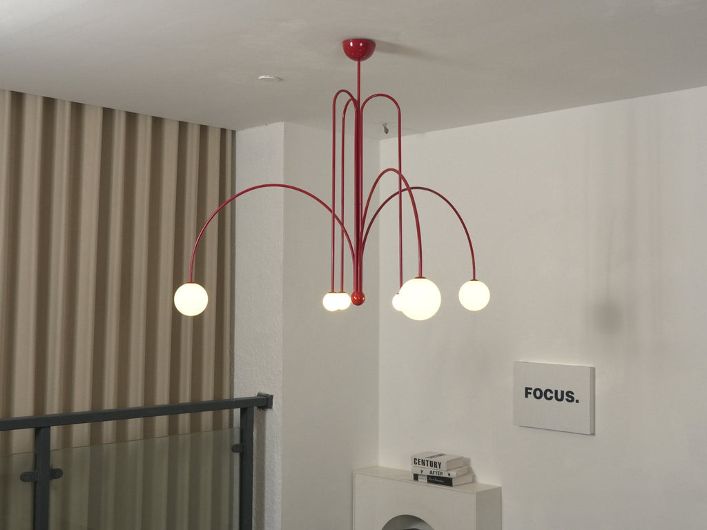 6-punktowa lampa sufitowa wisząca nowoczesny żyrandol rzeźbiarski
