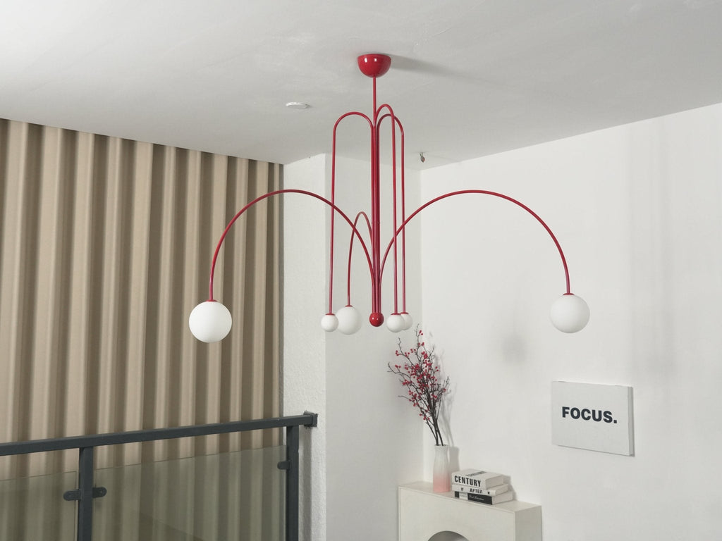 6-punktowa lampa sufitowa wisząca nowoczesny żyrandol rzeźbiarski