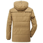 Herren Winterjacke abnehmbarer Kapuzen und sichere Taschen