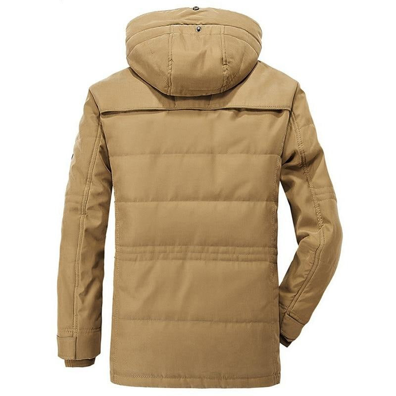 Herren Winterjacke abnehmbarer Kapuzen und sichere Taschen