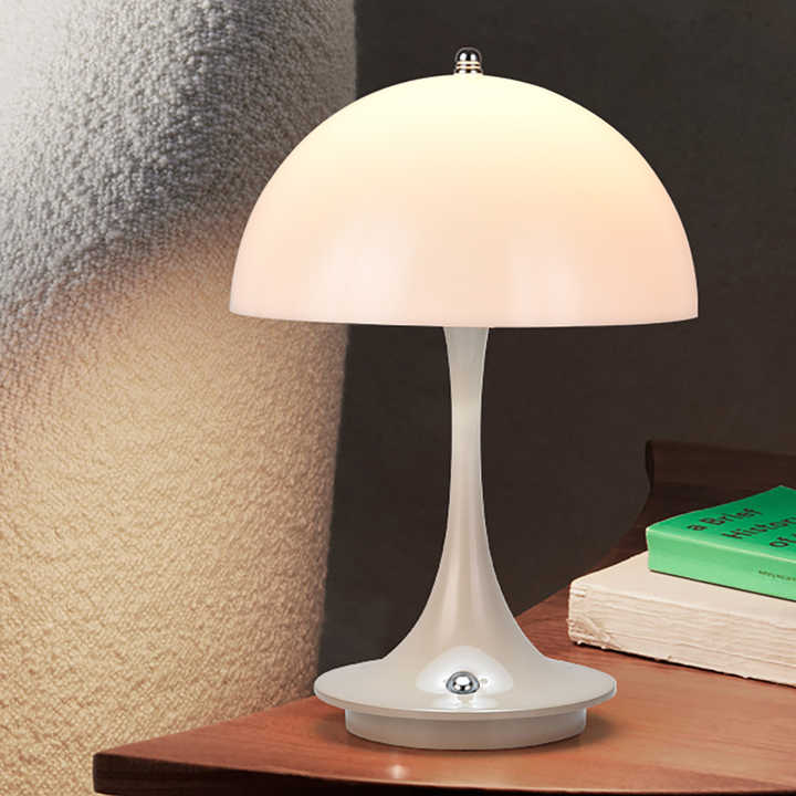 Elegancka bezprzewodowa lampa stołowa LED z regulowanym światłem