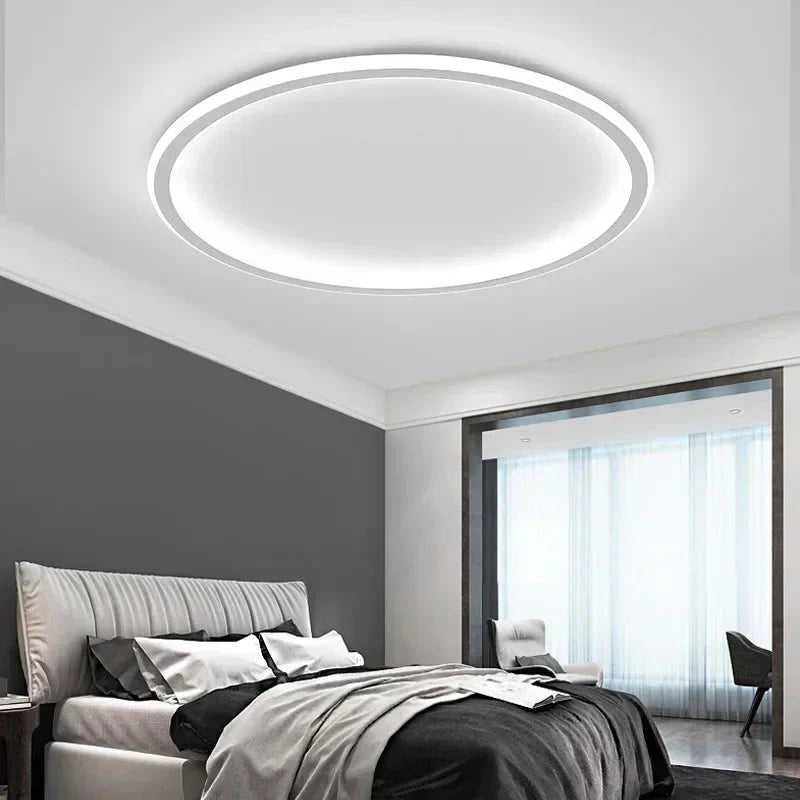 Okrągła skandynawska lampa sufitowa minimalistyczna nowoczesna