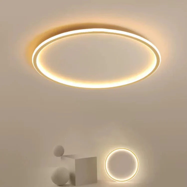 Round Scandinavian Solid Ceiling Lamp for Modern and Elegant Home