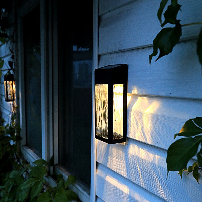 Wytrzymała solarna lampa ścienna LED – wodoodporna lampa ogrodowa do użytku na zewnątrz