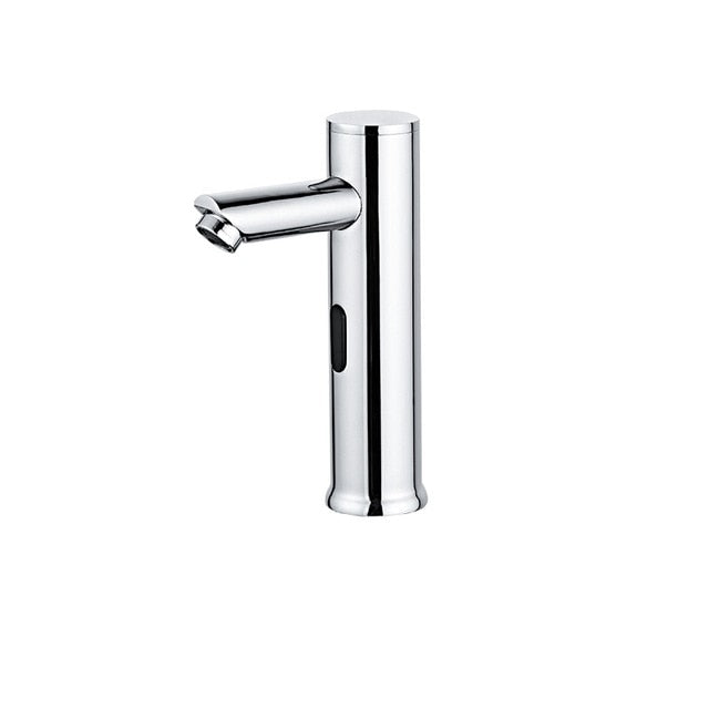 Automatic washbasin faucet with motion sensor