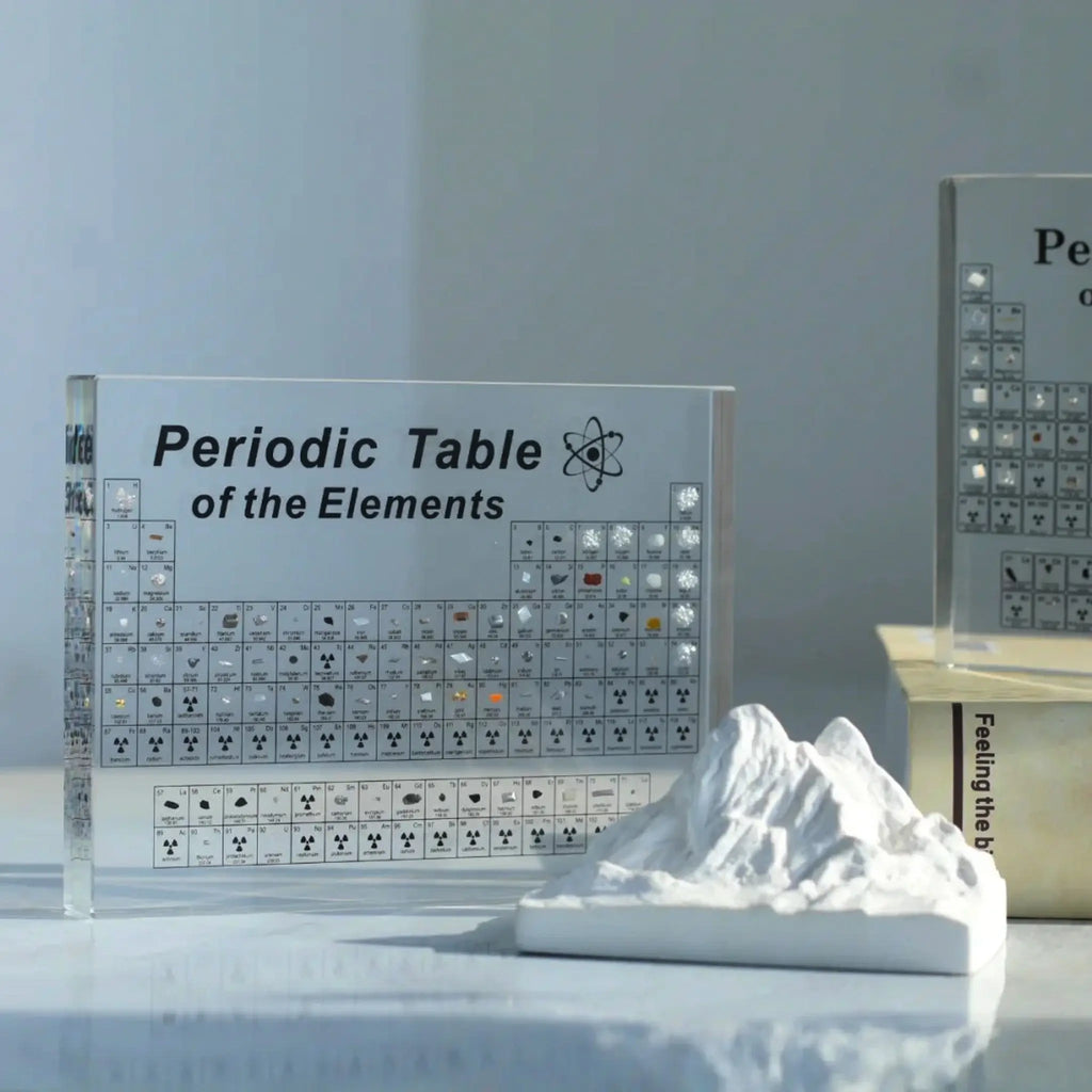 Decorative lamp – periodic table with real elements