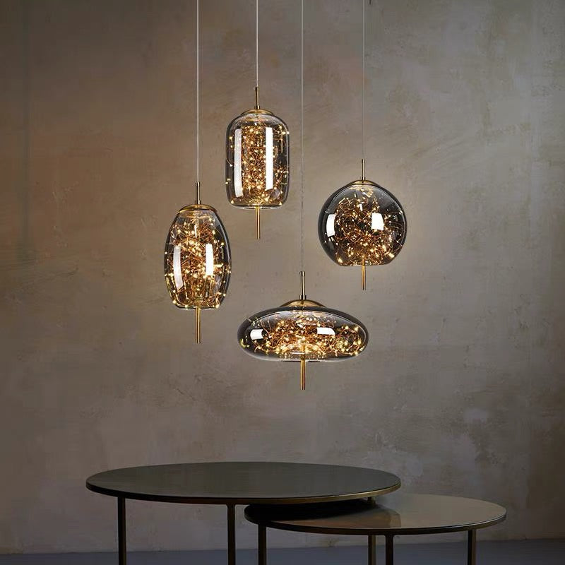 Modern Glass LED Ceiling Lamp – Perfect for Home Spaces