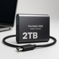Hochleistungsfähige externe 2-TB-SSD – mobiler Speicher für Laptops und Desktop-PCs
