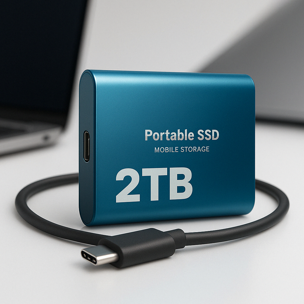Wydajny 2TB zewnętrzny dysk SSD – Przenośna pamięć dla laptopów i komputerów stacjonarnych