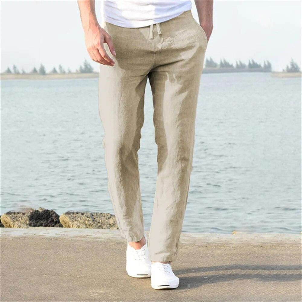 Pantaloni estivi da uomo casual leggeri ampi e aderenti