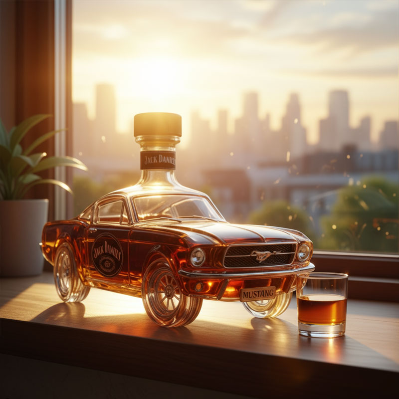 Karafka do Whisky w Kształcie Klasycznego Samochodu Sportowego