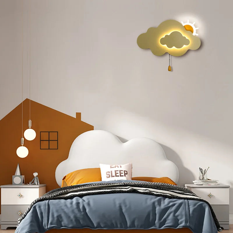 Lampada da parete creativa per bambini per la camera da letto