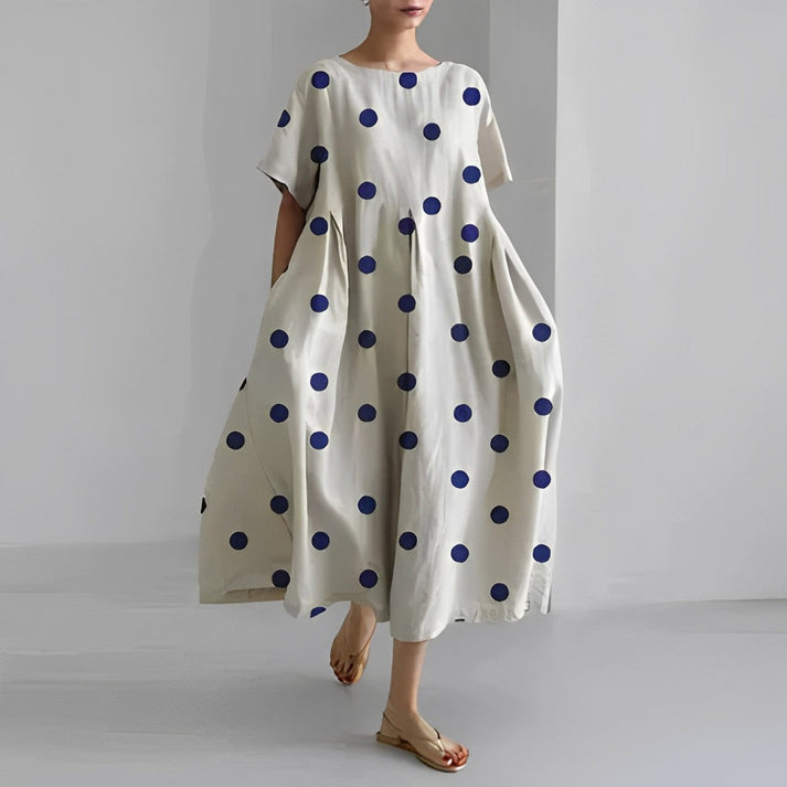 Abito casual midi da donna taglio ampio motivo floreale