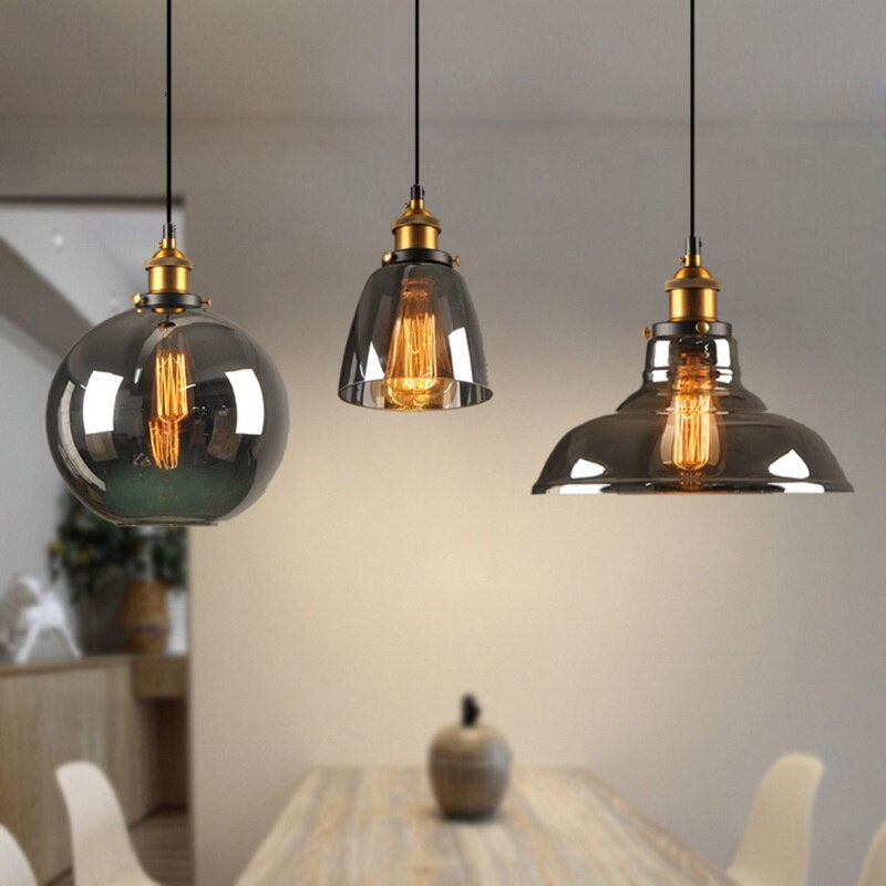 Stylish Art Deco Glass Pendant Lamp – Modern Vintage-Style Ceiling Light