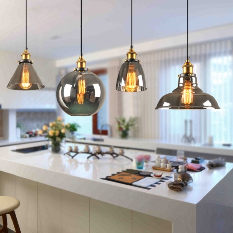 Stylish Art Deco Glass Pendant Lamp – Modern Vintage-Style Ceiling Light