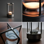 Lampada da tavolo LED funzionale, ricaricabile e dimmerabile senza fili