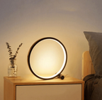 Runde elegante LED-Schreibtischlampe mit Dimmfunktion und Touchsteuerung