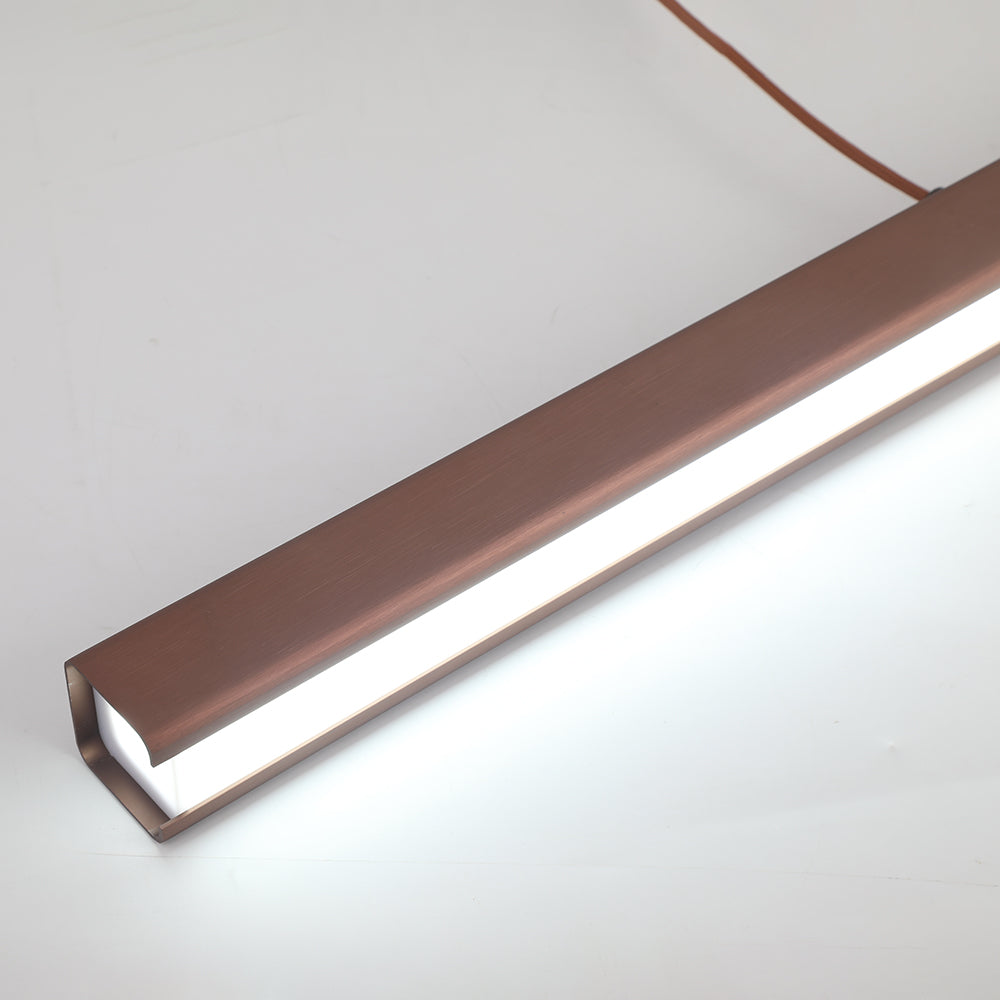 Lampe suspendue LED linéaire minimaliste et fonctionnelle pour intérieurs modernes