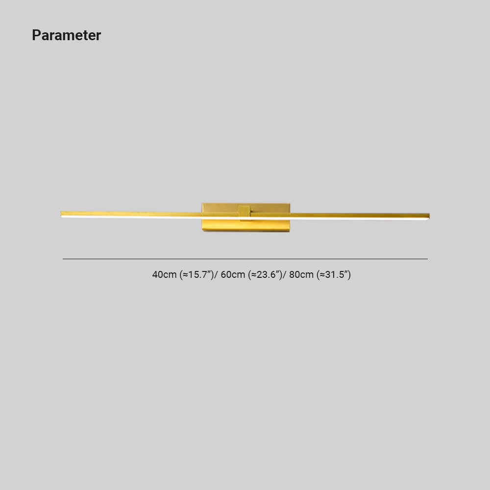Applique LED sottile e lineare per specchio da bagno