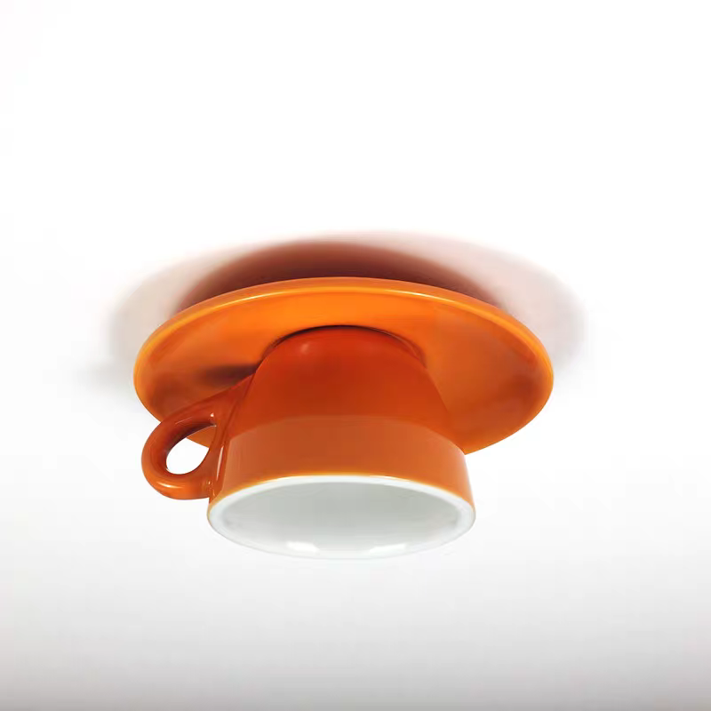Decorative ceramic cup ceiling lamp for kitchen or dining room