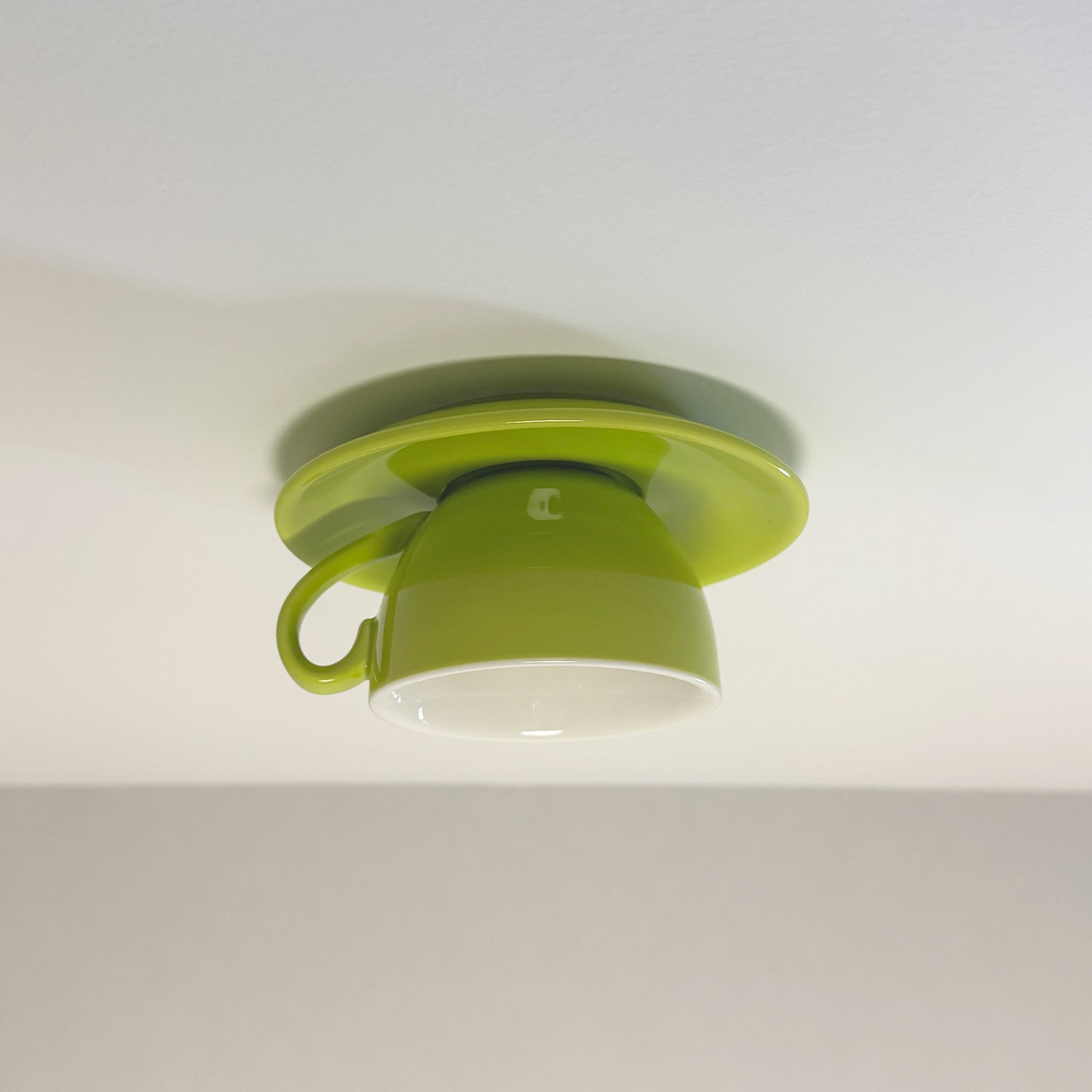Decorative ceramic cup ceiling lamp for kitchen or dining room