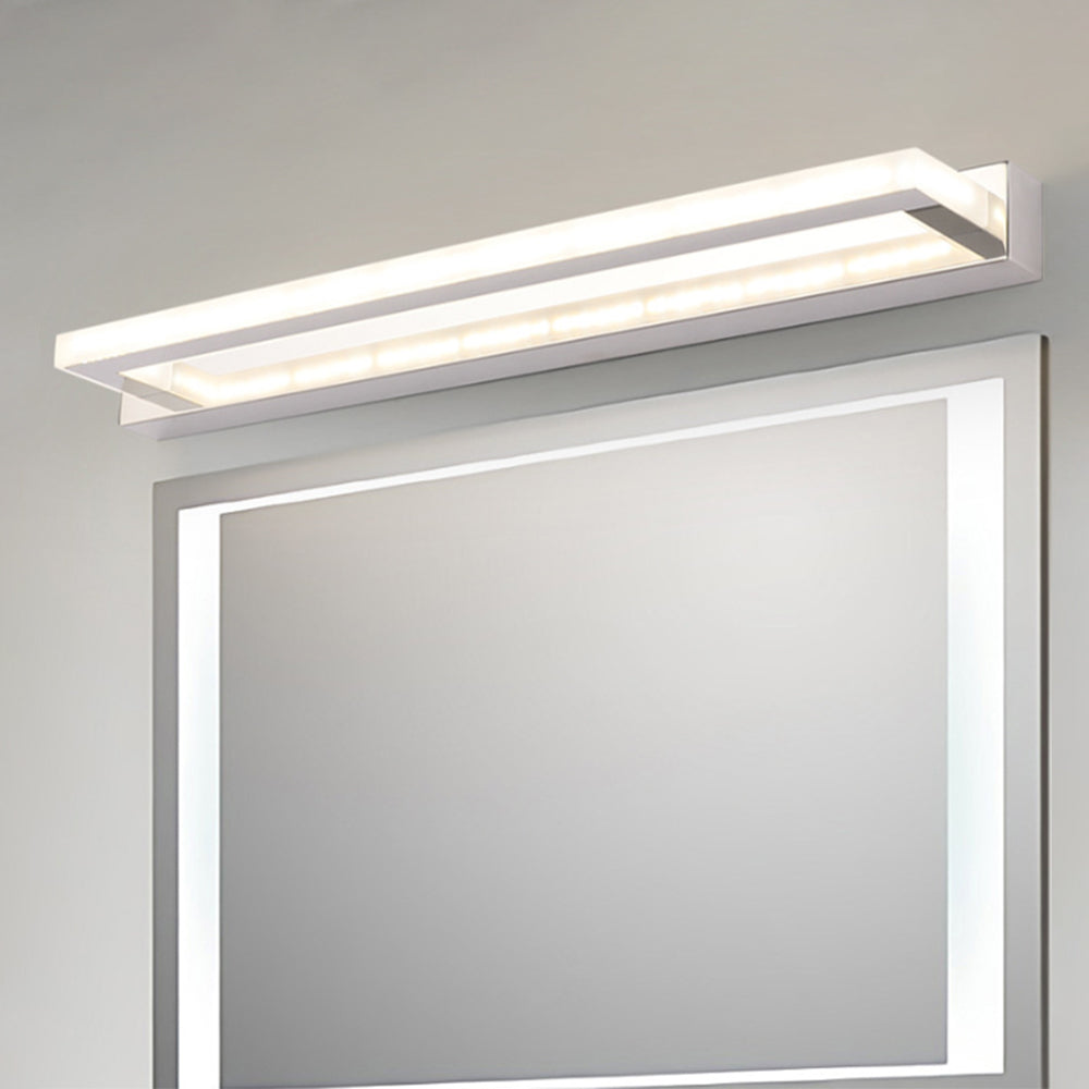 Applique murale LED rectangulaire au design élégant, avec façade miroir, pour intérieur