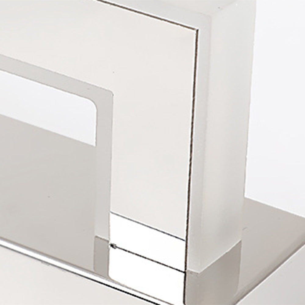 Atmospheric rectangular mirror-front LED wall lamp for interiors