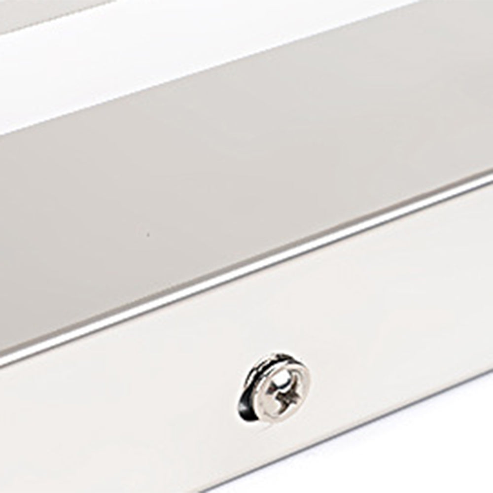 Atmospheric rectangular mirror-front LED wall lamp for interiors