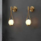 Skandynawska Lampa LED na Ścianę Elegancki Design w Matowej Czerni i Złocie
