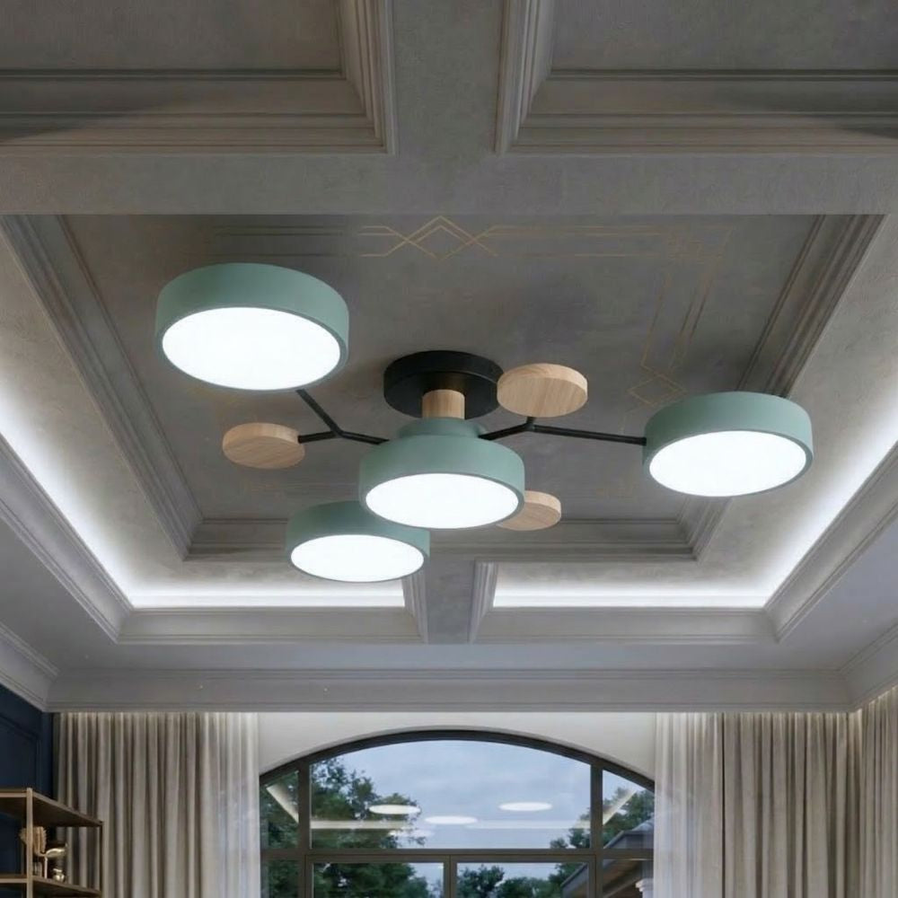Elegancka, nowoczesna lampa sufitowa z ręcznie wykonanymi wykończeniami
