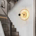 Moderner runder Wanduhr mit LED-Beleuchtung – dekorative Wandlampe für Innenräume