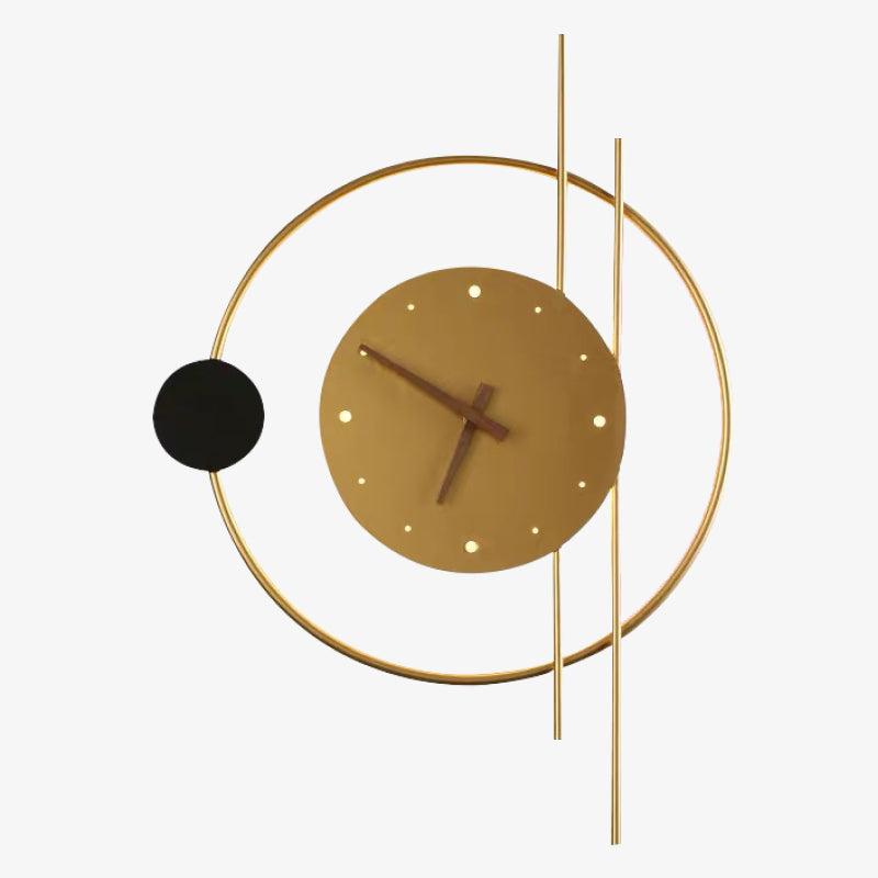 Moderner runder Wanduhr mit LED-Beleuchtung – dekorative Wandlampe für Innenräume