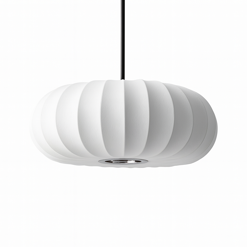 Minimalist ceiling lamp with warm, ambient light