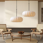Minimalist ceiling lamp with warm, ambient light