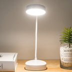 LED table lamp with brightness adjustment, touch control, and flexible neck