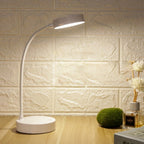 LED table lamp with brightness adjustment, touch control, and flexible neck