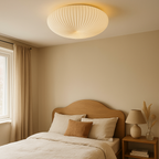 Modern sculpted ceiling lamp with built-in LED backlight