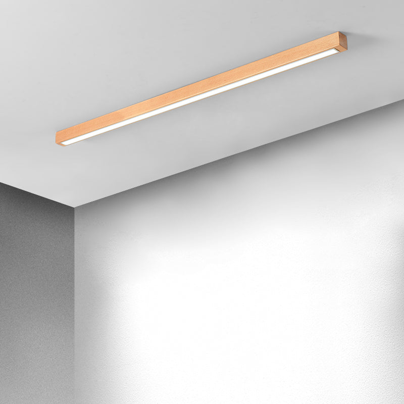 Lampe LED de plafond décorative, fine et en bois, avec 3 modes de couleur