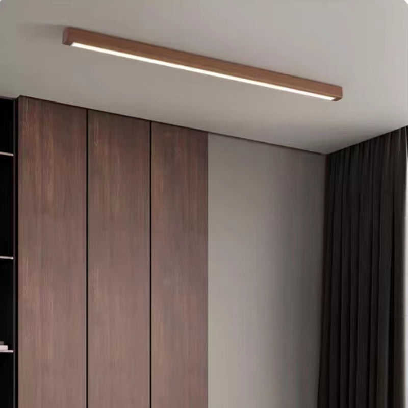 Decorative slim wooden LED ceiling lamp with 3 color modes