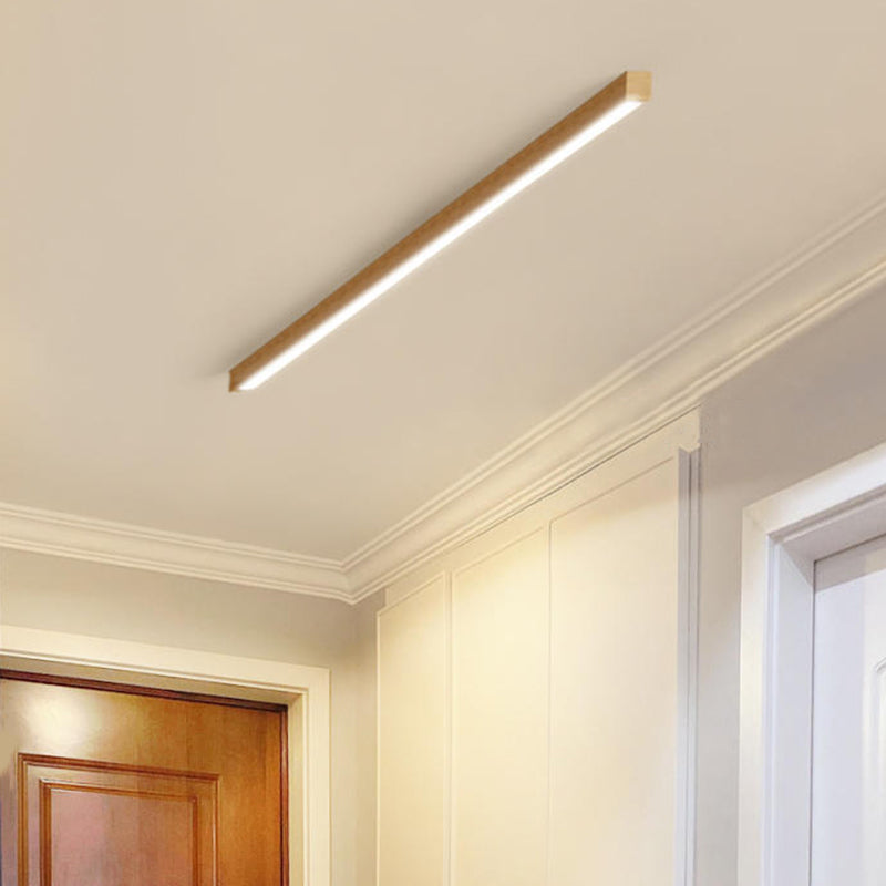 Lampada da soffitto decorativa e slanciata in legno LED con 3 modalità di colore