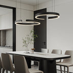 Stylish hanging LED ring lamp for modern interiors