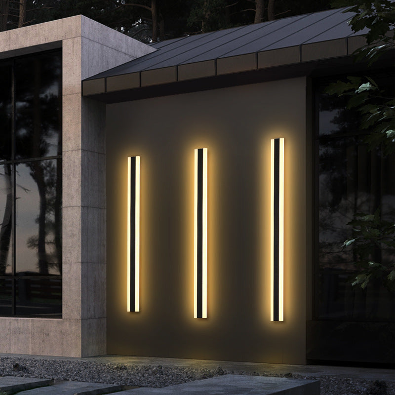 Schlanke LED-Außenleuchte – moderne Wandleuchte für Terrasse und Flur