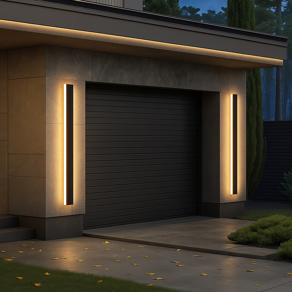 Slim LED outdoor lamp – modern wall light for terrace and hallway
