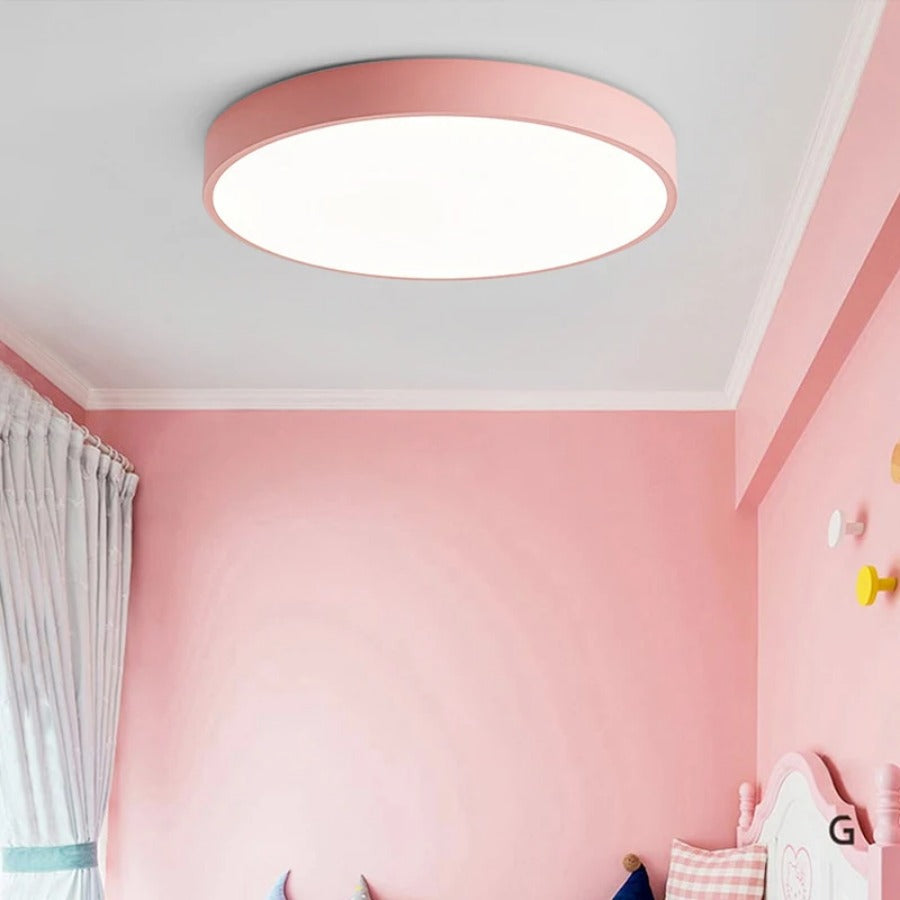 Smukła lampa LED skandynawski okrągły kształt do wnętrz
