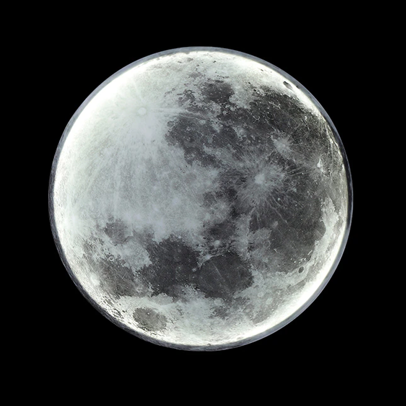Applique LED avec réglage de luminosité, effet lune et télécommande