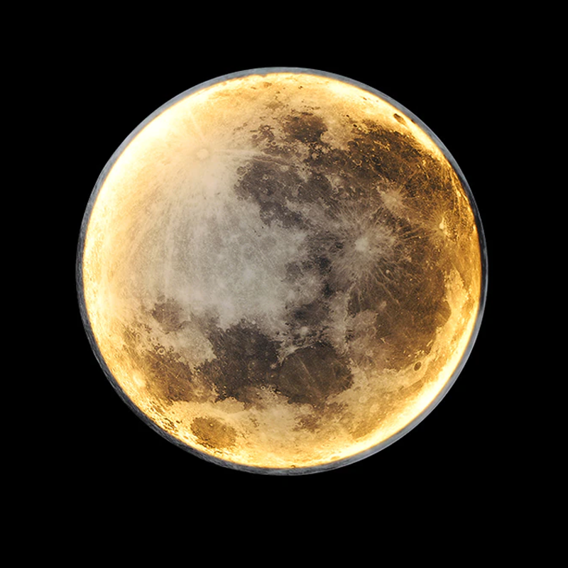Lampada da parete LED artistica e regolabile con effetto luce lunare e telecomando